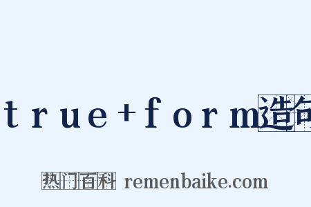 true+form造句是什么意思的图片
